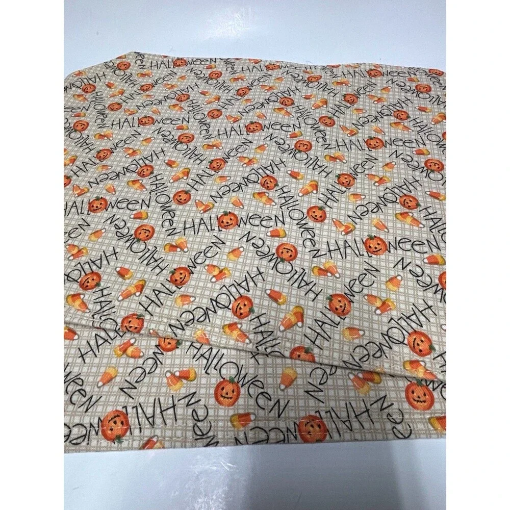 Longaberger Halloween Party Placemats Set of 2 Reversible Pumpkin
